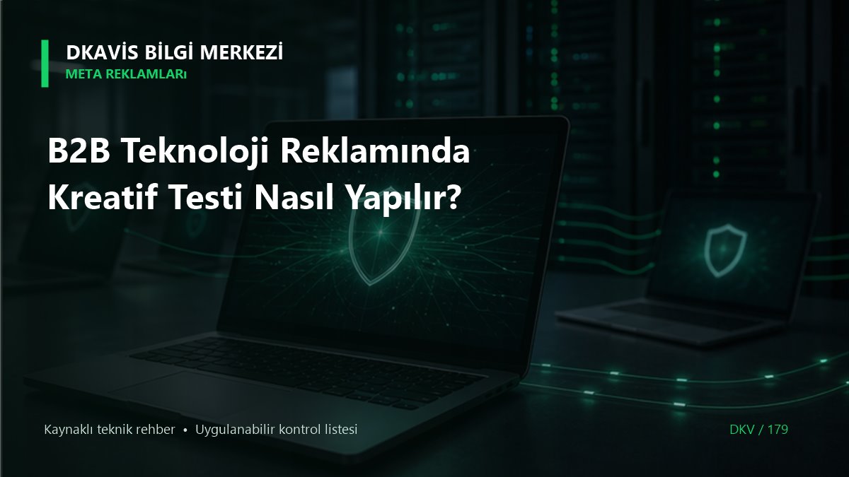 B2B Teknoloji Reklamında Kreatif Testi Nasıl Yapılır?