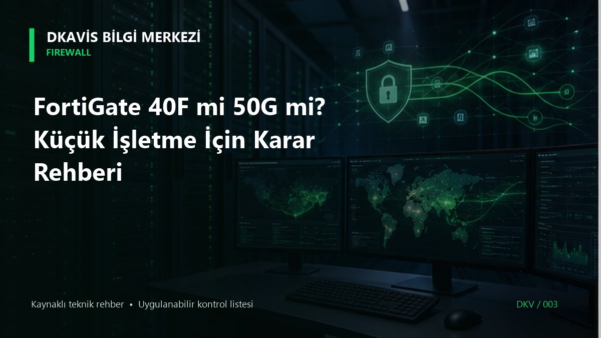 FortiGate 40F mi 50G mi? Küçük İşletme İçin Karşılaştırma teknik rehber kapak görseli