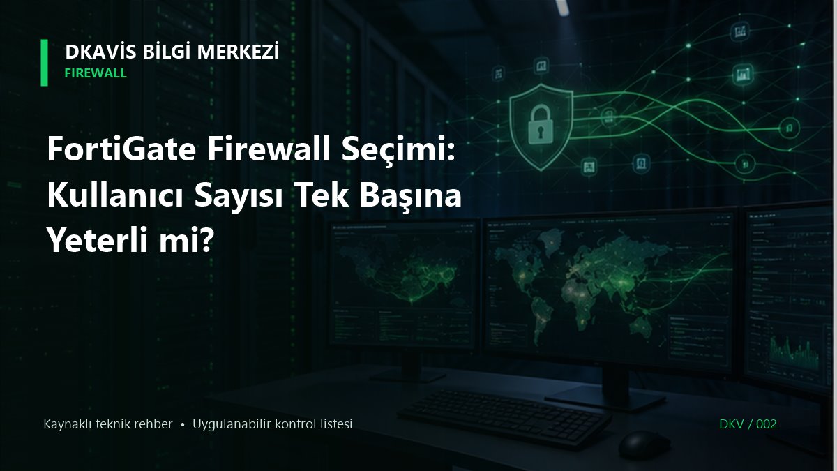 FortiGate Firewall Seçimi: Kullanıcı Sayısı Tek Başına Yeterli mi? teknik rehber kapak görseli
