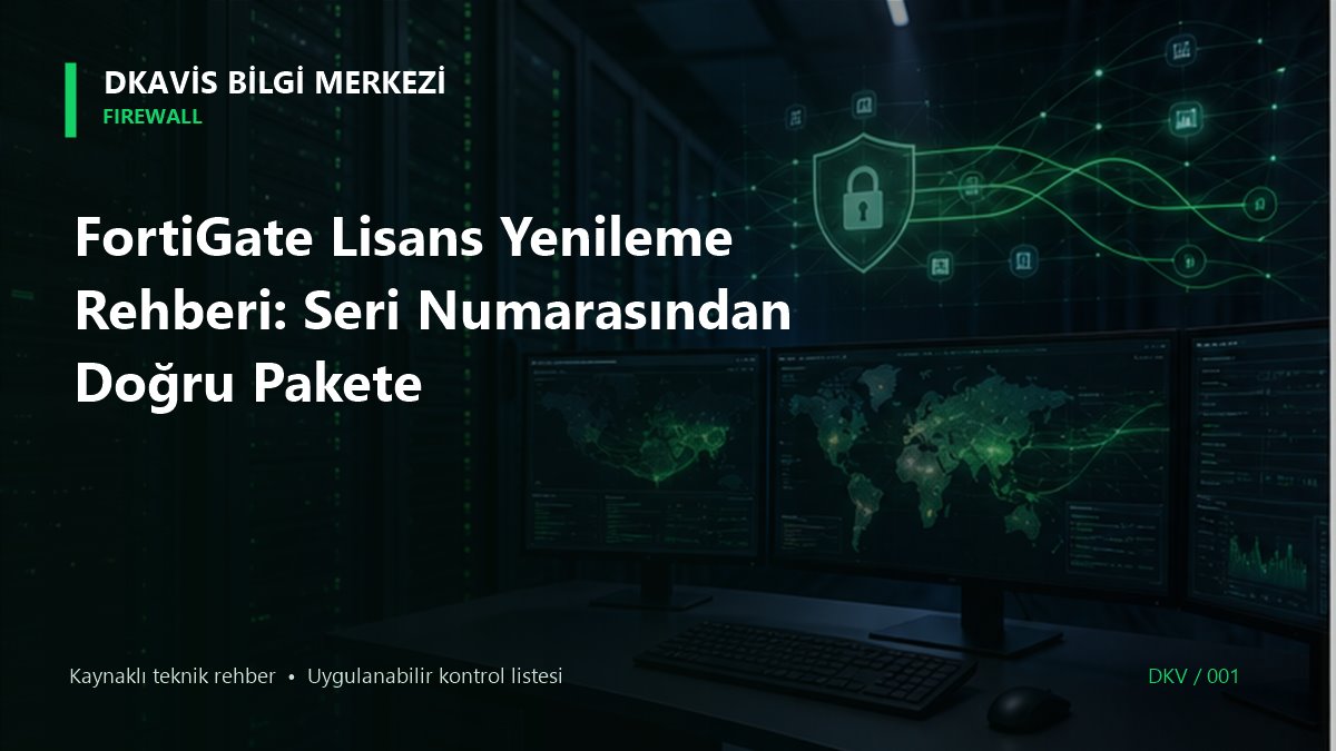 FortiGate Lisans Yenileme Rehberi: Seri Numarasından Doğru Pakete teknik rehber kapak görseli