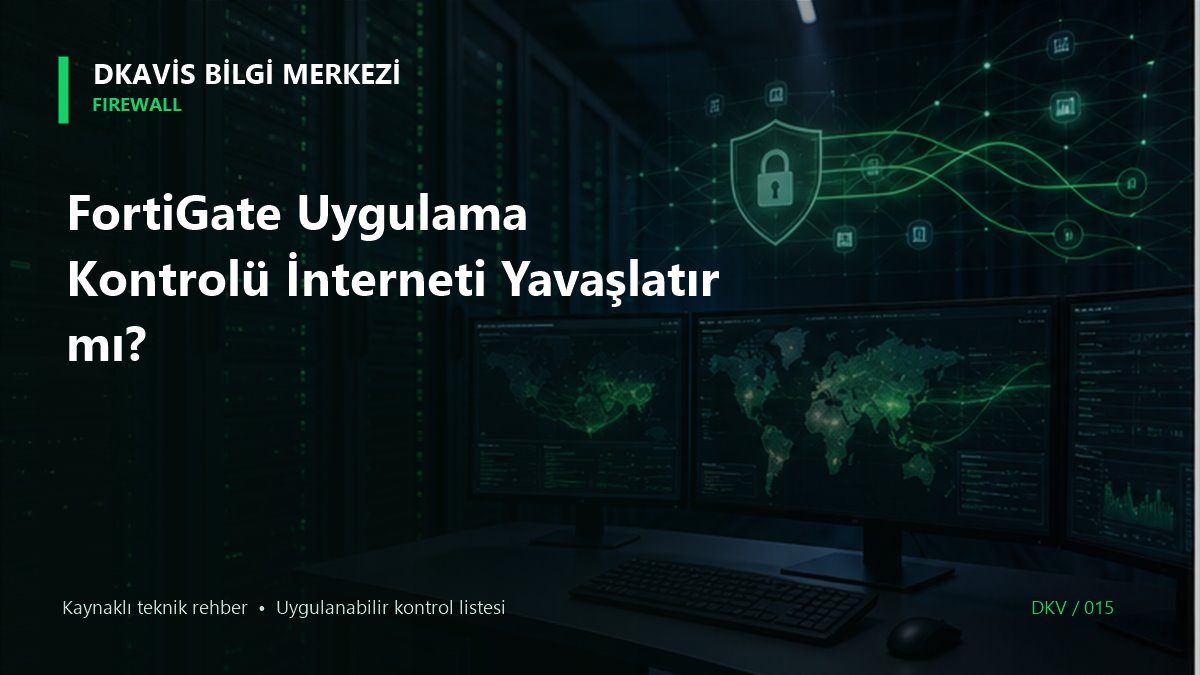 FortiGate Uygulama Kontrolü İnterneti Yavaşlatır mı? teknik rehber kapak görseli