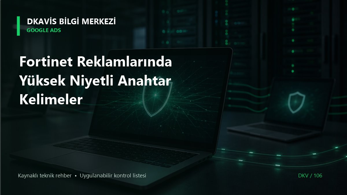 Fortinet Reklamlarında Yüksek Niyetli Anahtar Kelimeler