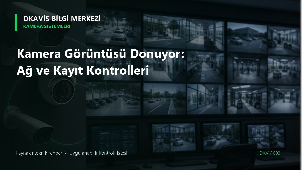Kamera Görüntüsü Donuyor: Ağ ve Kayıt Kontrolleri teknik rehber kapak görseli