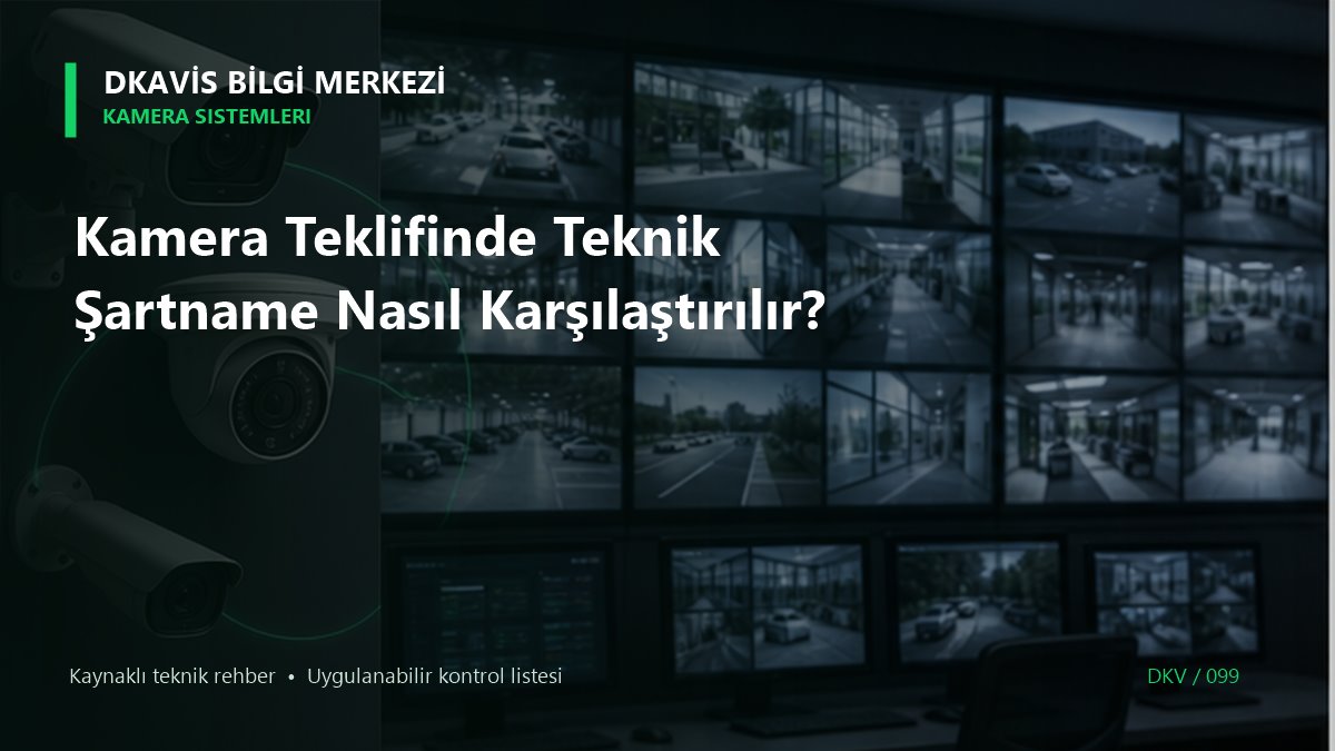 Kamera Teklifinde Teknik Şartname Nasıl Karşılaştırılır?