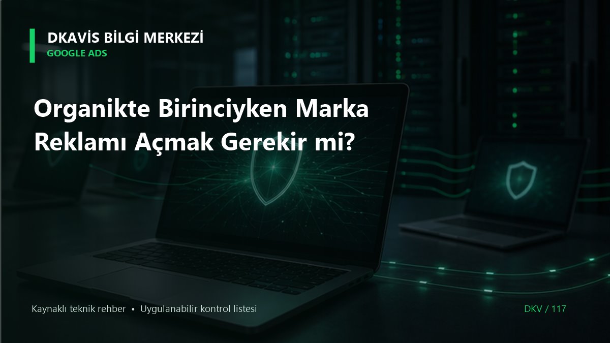 Organikte Birinciyken Marka Reklamı Açmak Gerekir mi? teknik rehber kapak görseli