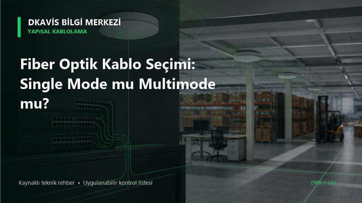 Fiber Optik Kablo Seçimi: Single Mode mu Multimode mu? teknik rehber kapak görseli