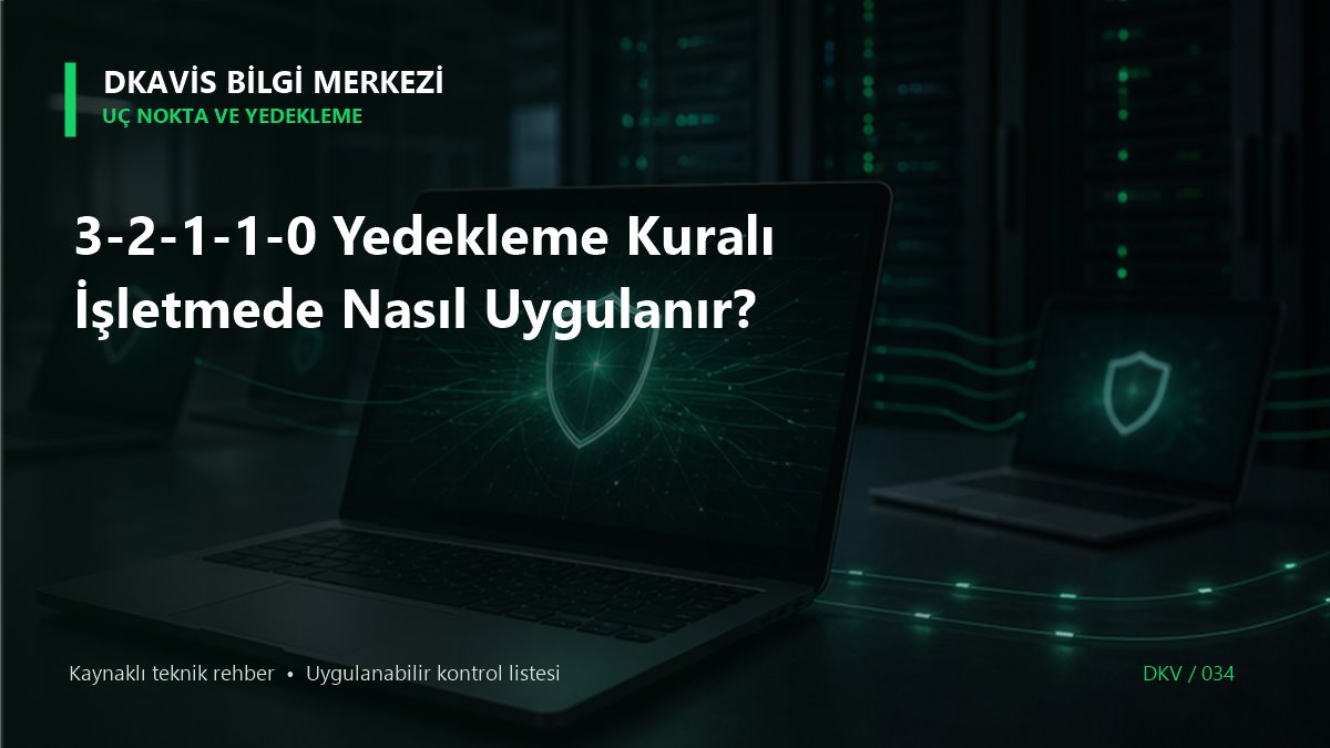 3-2-1-1-0 Yedekleme Kuralı İşletmede Nasıl Uygulanır? teknik rehber kapak görseli
