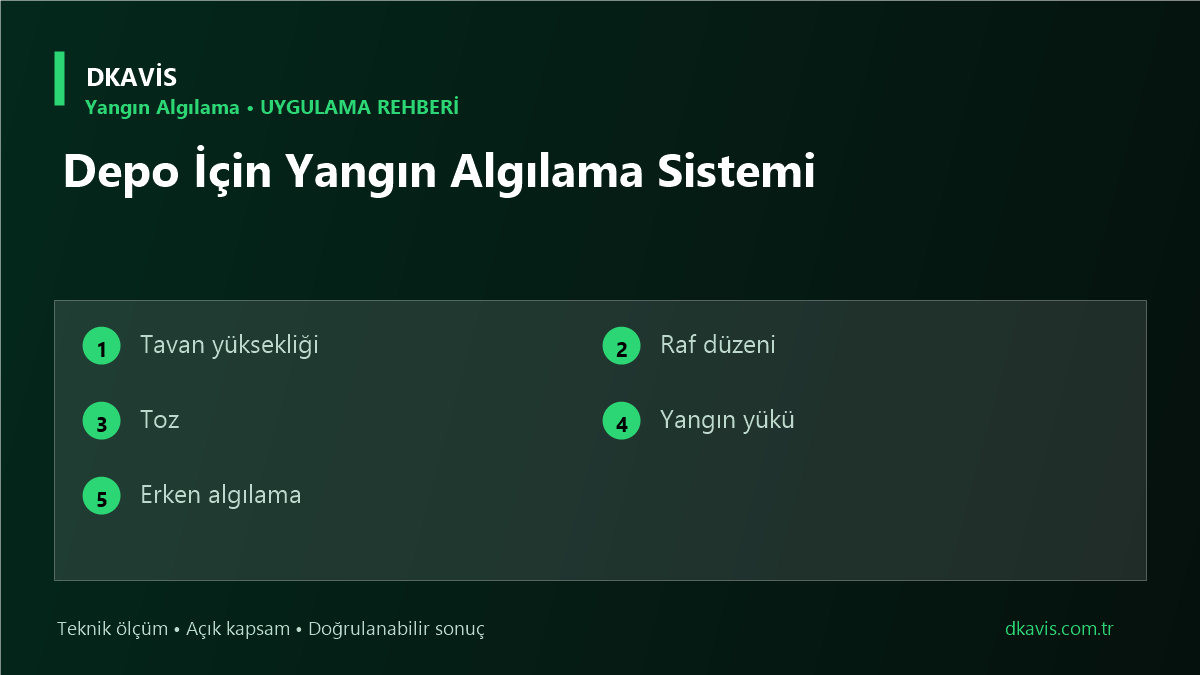 Depo İçin Yangın Algılama Sistemi teknik rehber kapak görseli