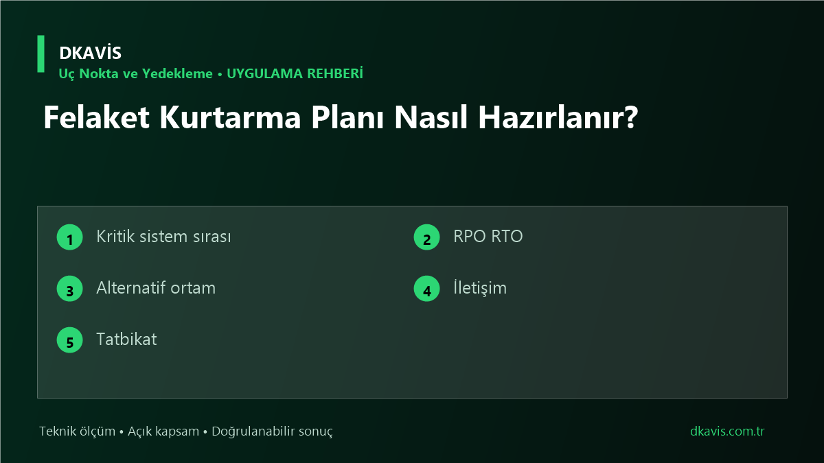 Felaket Kurtarma Planı Nasıl Hazırlanır?