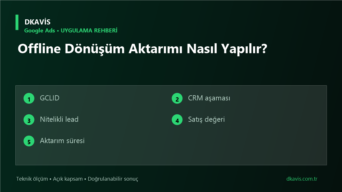 Offline Dönüşüm Aktarımı Nasıl Yapılır?