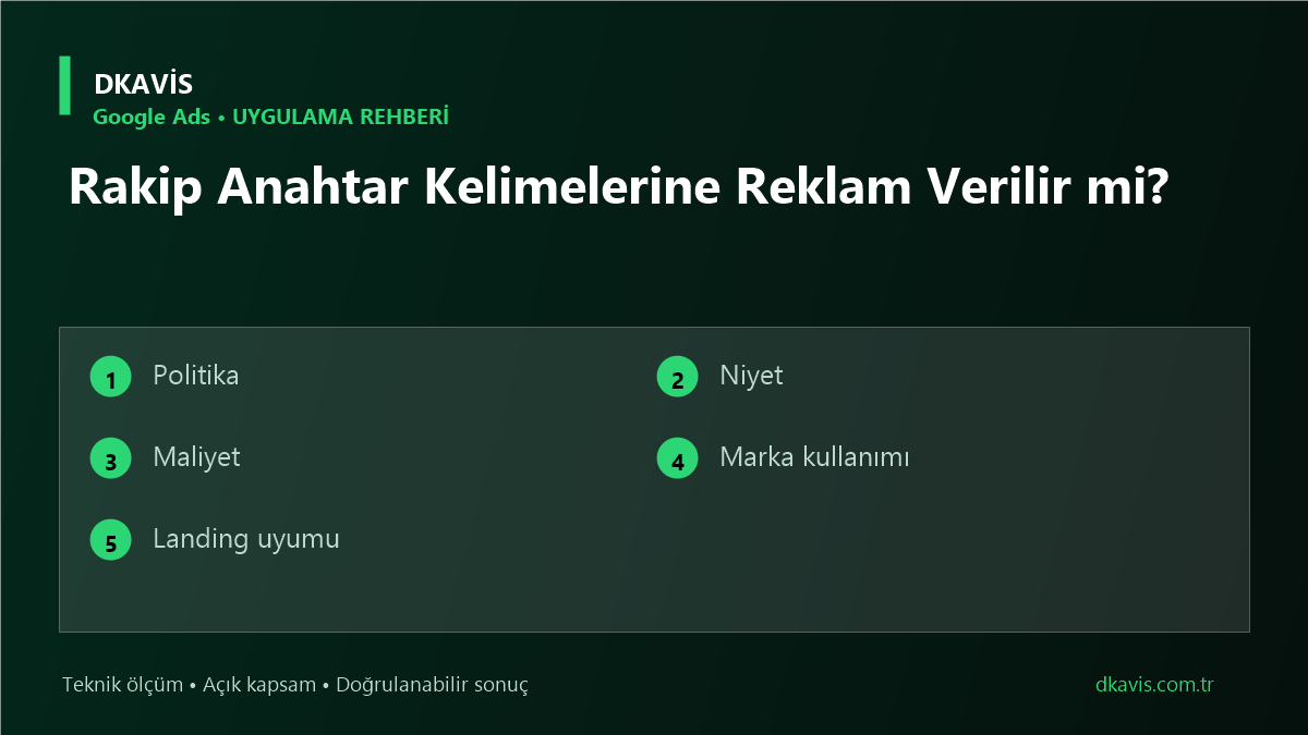 Rakip Anahtar Kelimelerine Reklam Verilir mi?