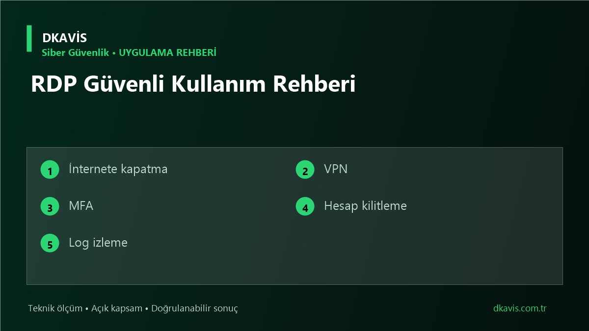 RDP Güvenli Kullanım Rehberi