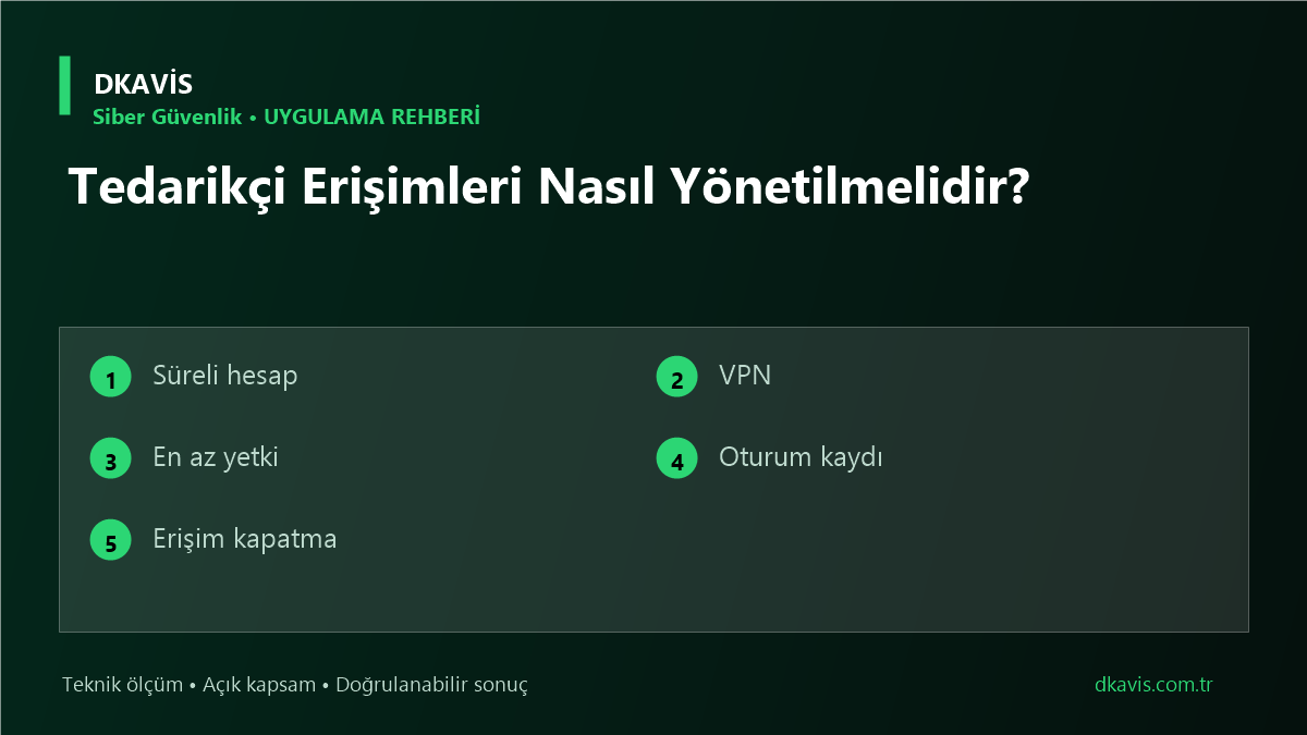Tedarikçi Erişimleri Nasıl Yönetilmelidir?