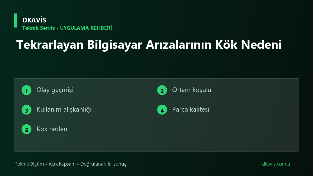 Tekrarlayan Bilgisayar Arızalarının Kök Nedeni