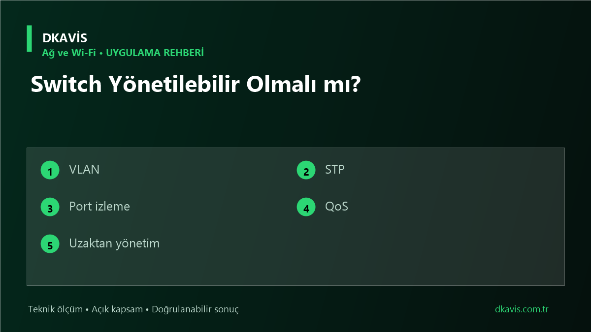 Switch Yönetilebilir Olmalı mı?